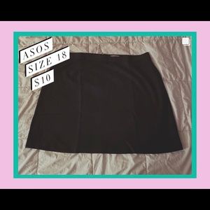 Black Zipper Mini Skirt